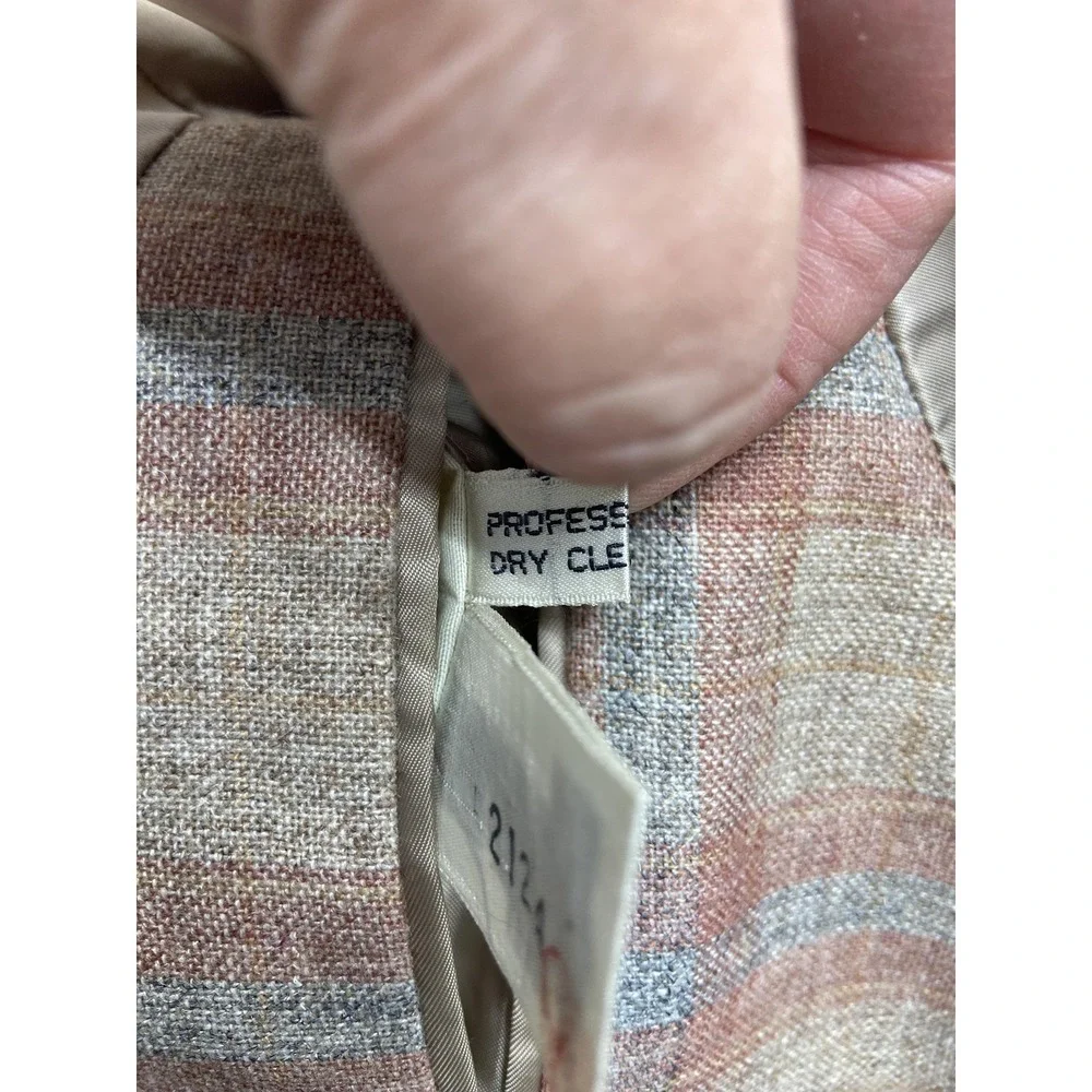 Rogers Peet Blazer Mens Small‎ S37 Plaid Wool Silk Blend Sport Coat